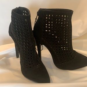 Forever 21 Cage Black Booties
